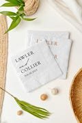 Custom Cocktail Napkins for Wedding, Anniversary, Engagement, Monogrammed Custom Napkins, Beverage Luncheon Dinner Napkin