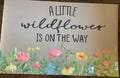 Ready to ship- Boho Little Wildflower is on the way, baby shower theme party Banner, Painted Butcher/Brown paper banner