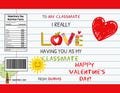 Personalized Kids Valentine Chip Bag Template - Digital File Only