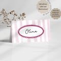 TABLE PLACE CARDS template| Pink Burgundy Watercolor Handwritten Name Cards | Hand-Drawn Illustrations | Editable Table Decor for Events 002