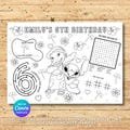 Lilo and Stitch Activity Sheet, Lilo and Stitch Coloring Sheet, Printable Coloring, Happy Birthday Activity Sheet, Party Birthday Games