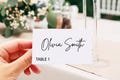 Personalized Wedding Place Cards with Name | Table Name Cards tented | Custom Placement Cards | Dinner Card | Table Place Cards |Party Decor