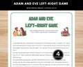 Bible Left Right Game - Printable Adam and Eve Genesis Party Game for Sunday School and Youth Groups
