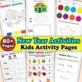 80+ Kids New Years Activity 2025 | New Year's Coloring Activities | Printable New Year's Game | New Years Party Games | Kids New Year's Eve