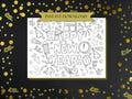 2025 New Years Coloring Page | Print and Color | New Year Coloring Page | New Year Printable | New Years Eve Activity | 2025 Coloring Page