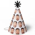 Custom Photo Fun Face Cone Hats, Personalized Face Cut Birthday Party Hats, Birthday Party Decorations, Birthday Party Cone Hats, Set of 8