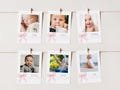 Pink Bow First Year Photos, Pink Coquette Bow, Birthday Milestone Photos, Baby's First Year Month Photos, Monthly Photo Banner, BD126