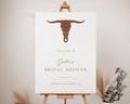 Western Terracotta Bridal Shower Welcome Sign Template, Desert Rust Bridal Shower Entry Sign, Burnt Orange Brunch Welcome Poster | Sadie