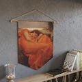 Flaming June Pennant Wall Hanging/Painting/Leighton/Vintage/Orange/Dorm/Gift/Art/Female/Ancient Greece/Romance/Classic/Sensual