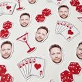 Las Vegas Bachelorette Party Themed Groom Face or Bride Face Confetti, 100 pieces Las Vegas Bachelorette Party Favors