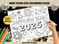 Happy New Year 2025 Coloring Page for Kids - PRINTABLE New Year's Coloring Sheet - New Years Kids Activity - NYE Coloring In
