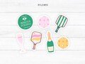 Pastel Pickleball Confetti | Pickleball Bachelorette or Birthday Decor | Pink Flowers and Green Florals | Perfect Match Decor (60 Pieces)