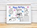 Personalized Lilo Birthday Placemat, Custom Stitch Birthday Coloring Sheet, Stitch & Angel Party Game, Lilo and Stitch Hawaiian Party Favors