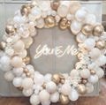 Gold Balloon Garland Kit - 122 piece kit gold, white, natural balloons, balloon arch kit, birthday balloons,hen party,  party supplies