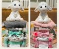 Little Lamb Diaper Cake, Baby Shower Diaper Cakes, Nursery Rhyme Mary Had a little lamb, Newborn gift