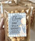 ONE Silly Goose Birthday Party Favors Boy First Birthday Party Decor Goose 1st Birthday Popcorn Treat Bags Party Favors Goose Decorations