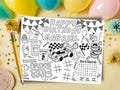 Personalized Race Car Birthday Placemat, Race Car Theme Birthday Party, Race Car Coloring, Printable Racing Birthday Party Placemat