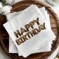Birthday Napkins, Birthday Party Printed Paper Beverage Napkins, Birthday Decor, Vintage Birthday Cocktail Napkins, Vintage Luncheon Napkins