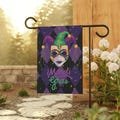 Mardi Gras Garden Banner, Colorful Outdoor Decoration, Festival Yard Flag, Vibrant Home Decor, Spring Celebration Decor