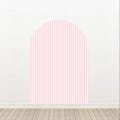 Striped Pink and White Arch, 3.5'X5' Digital File to be Printed on Foam Board or Vinyl and used as a Photo Backdrop / Party Decor