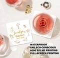 Personalized Drink Coasters/Baptism Coaster/Custom Coaster/Baptism Favors for Guests/Christening Gift/First Communion Favor/Holy Eucharist