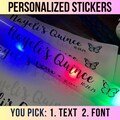 Custom Printed Sticker labels for LED Foam Sticks. Clear Matte label with permanent adhesive for Ms Quince, Wedding Exit, Promotional, Dance