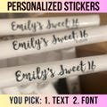 Custom Printed Sticker labels for LED Foam Sticks. Clear Matte label with permanent adhesive for Ms Quince, Wedding Exit, Promotional, Dance