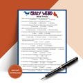 Printable Crazy Weird Bird Nerd Trivia Game, Pub Trivia, Icebreaker Games for Work, National Bird Day