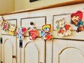 Vintage Valentines Day Banner Retro Valentines Decor Garland Kitsch Die Cut Cat and Dog Wall Decor Retro Valentines Day Cards Baby Animals