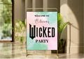 Wicked Birthday Welcome Sign, Wicked Theme Birthday Welcome Sign, Editable Birthday Welcome sign, Wicked Digital Download Template, 16x20 in