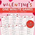 Valentine Minute to Win it Games, Valentine's Day One Minute Fun party Games, Valentine Printable Games Family Party Games For Adult or Kids