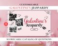 Minimalist Galentine's Jeopardy Game | Editable Canva Template, Ladies Night Games, Galentine Digital Party Games, Galentine's Day
