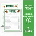 Football Game Predictions, Printable Kids Football Games, Football Party Games, Football Activity, Football Game for Adults & Kids