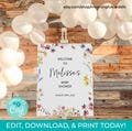 Editable Wildflower Baby Shower Welcome Sign Template Baby Shower Welcome Sign Printable Baby Shower Party Sign, Yard Sign Download