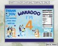 Bluey Chip Bag | Chip Bag Editable Template | Chip Bag Favor | Bluey Party | Bluey Favor