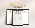 Printable Year in Review 2025, New Year Resolutions Template, 2025 Bucket List PDF, Goal Planner, New Year's Activity, Printables