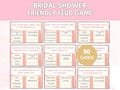 Bridal Shower Friendly Feud - Pink and Gold Themed | Hen Do Game Night | Bachelorette Party Game | Wedding Game Family Fun Printable