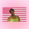 Rafe Cameron Drew Starkey Pink USA Tapestry Flag, Gift for Outer Banks Fan