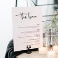 Bar Menu, Wedding Bar Menu Sign, Drink Menu Sign, Drink Sign Template, Cocktail Menu, Wedding Menu, Signature Drink Sign, Bar Menu Template