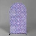 Fish Scales Arch Backdrop Spandex Covers Mermaid Birthday Party Decorations Arch Stand Cover Baby Shower Under the Sea Girls Parties Decors