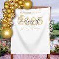 Custom Graduation Party Backdrop Class of 2025 Personalized High School Graduation Banner College Graduation Multiple Colors Grad Hat Decor