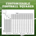 Customizable Football Squares | Football Pool |Football Squares | Squares Football | Footballsquares | Editable On Canva