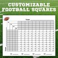 Customizable Football Squares | Football Pool |Football Squares | Squares Football | Footballsquares | Editable On Canva