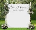 Cheers to Forever Wedding Photo Backdrop Custom Engagement Party Photography Background Personalized Wedding Shower Decor