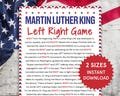 MLK Day Left Right Game Martin Luther King Games for Kids MLK Day Activities Mlk Games Pass the Prize Group Games Black History Month Games