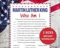 MLK Day Who Am I MLK Day Games Martin Luther King Day Trivia Games for Kids MLK Day Classroom Games Mlk Activities Black History Month Games