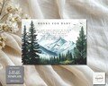 Editable Let the Adventure Begin Baby Shower Book Request Card-Woodland  Game-Rustic Forest Pine Trees Mountain Books For Baby-P21