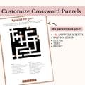 Custom Crossword Puzzle | 100 % Personalized Crosswords | Birthday, Wedding, Special Gifts | Puzzle Gift Ideas | 15+ Custom Hints & Answers