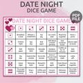 Date Night Dice Game | Date Night Dice Board Printable | Fun Couples Date Night Game | Romantic Question Game | Conversation Starter Games