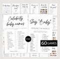 Minimalist Baby Shower Game,Editable Baby Shower Games,Minimalist and modern Baby Shower Templates,Gender neutral Baby Shower,Game Bundle